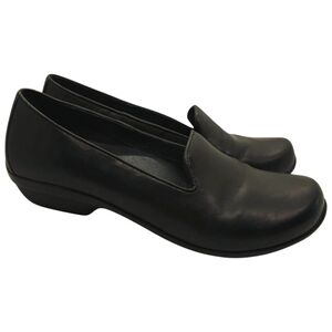 Dansko Women's Black Leather Olivia Slip On Loafer Shoes Size EU 38 US 7.5-8